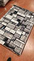 Tapis de grande surface moderne antidérapant 3D en polyester réversible, adapté aux animaux domestiques, couleur unie, à poils ras, avec envers épais en PVC, fabriqué à la machine, idéal pour les voyages