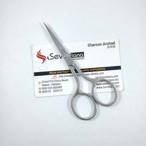 Tijeras de Cejas Profesionales de Acero Inoxidable de Alta Calidad, Recorte Preciso, Juego de Manicura y Pedicura Portátil - Product Image 1