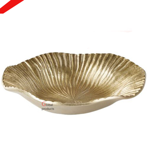 Design attrayant argent fini ensemble de 3 bol de designer de service avec un beau design de feuille pour hôtel - Product Image 4