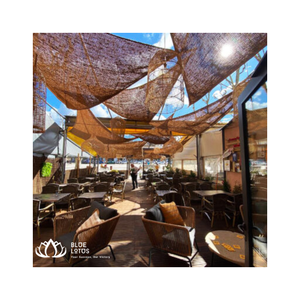 Toldo Rectangular Impermeable de Fibra de Coco Blue Lotus para Uso en Exteriores: Estacionamiento, Playa, Camping, Bodas - Product Image 3