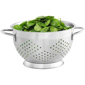 Passoire en acier inoxydable de qualité supérieure pour la cuisine, lavage des aliments, égouttage des légumes, des fruits, des pâtes, durable, résistant à la rouille, facile à nettoyer - Product Image 3