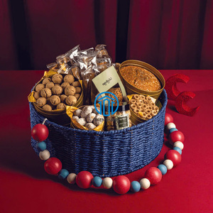 Handmade Wicker Crescent <b>Gift</b> Basket Ramadan <b>Eid</b> Decorative Rattan Hamper Snack Candy Storage Box Ethnic Festival Home Decor - Product Image 3