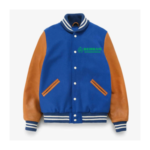Fabricant OEM Veste universitaire Letterman pour hommes de haute qualité à col montant en toile à la mode en vente - Product Image 6