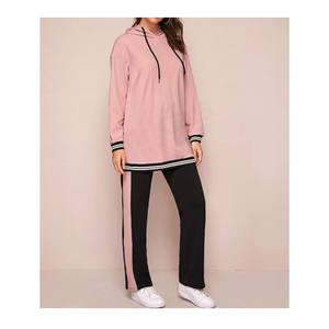 Ensemble de 2 pièces pour femmes, Sweat-shirt à capuche élégant, survêtement grande taille pour dames, nouvelle collection automne - Product Image 4