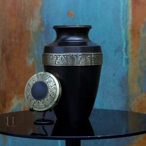 Handcrafted Urn for Human Ashes | Premium <b>Memorial</b> Keepsake | Premium Adult brass Urn Box - Product Image 2