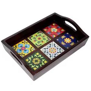 Bandeja de Servir Decorativa, Ecológica y Moderna de MDF para Aperitivos, Café y Té - Uso en el Hogar y la Oficina - Product Image 5