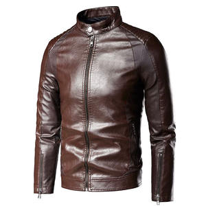 Men's Genuine Cow Leather Winter Motorcycle Racing Biker <b>Jacket</b> Windproof Breathable - Product Image 1