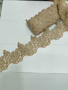 Fait sur mesure grande largeur Cutwork Floral brodé organza lacets en une seule couleur pour améliorer les vêtements dames - Product Image 6