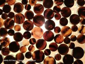 Botones hechos a mano del fabricante indio Botón de cuerno de búfalo negro natural Estilo de vástago para uso en prendas de vestir - Product Image 6