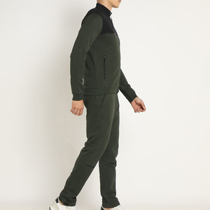 Ensemble de survêtement décontracté deux pièces à capuche pour hommes grandes tailles, 100 % coton, idéal pour le fitness et le jogging en automne - Product Image 3