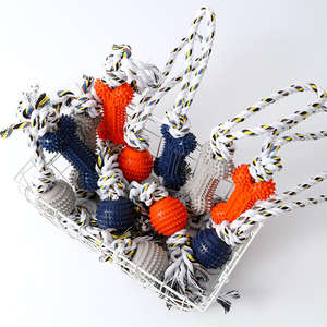 Jouet pour chien interactif multifonctionnel, portable, en forme de dessin animé, durable, écologique, pour nettoyer les dents, en corde résistante en caoutchouc - Product Image 6