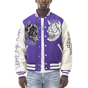 Patches en chenille personnalisés, vestes universitaires d'hiver en laine brodées Letterman, taille réelle, style hip hop, patchwork, impressions par sublimation - Product Image 2