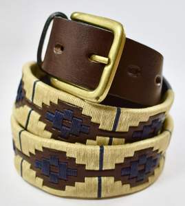 100% ceinture de polo faite à la main en cuir véritable belle boucle en alliage de Style décontracté Design élégant longueur personnalisée fabriquée en Inde - Product Image 1