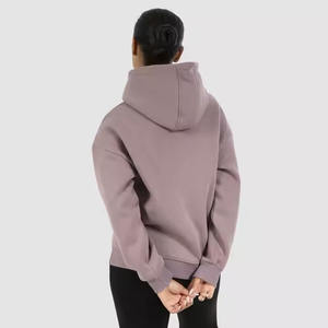 Femmes automne hiver surdimensionné polaire pull vêtements d'extérieur décontractés à capuche imprimé lavé Technique grande taille sweat à capuche uni - Product Image 2