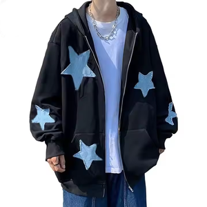 Sweat-shirt à capuche zippé unisexe coupe classique 100% coton molletonné/éponge française, idéal pour l'hiver, séchage rapide, respirant, élégant et décontracté - Product Image 1