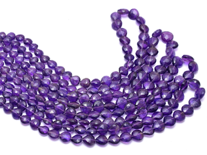 Cuentas Facetadas de Amatista AAA+ de 7mm-9mm, Cuentas de Corazón Briolette, Piedras Preciosas Semipreciosas de Amatista Natural Rara, Cuentas Elegantes para Joyería - Product Image 5