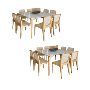 Venta al por mayor juego de comedor de madera mesa de comedor con 4-6 sillas muebles de comedor moderno diseño de lujo producto Costumiz - Product Image 2