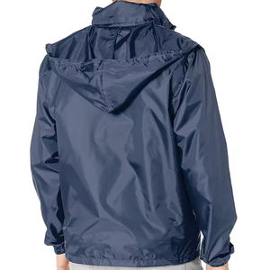 Nouvelle conception de veste coupe-vent légère en toile pour homme - Respirante, imperméable, col montant, capuche, activités de plein air en hiver - Product Image 5