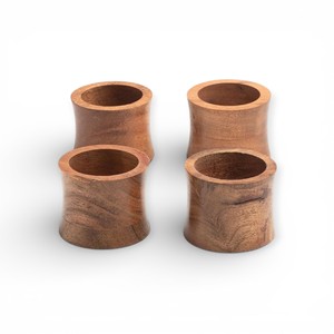 Juego de Anillos para Servilletas de Madera con Doble Banda y Diseño Tradicional Tornado para una Presentación de Comida Clásica y Única - Product Image 2