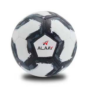Alaay Ballon de football de haute qualité en cuir PU avec logo personnalisé Football cousu à la machine disponible en tailles 5/4/3 - Product Image 1