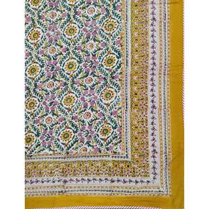 Hand Block Printed Cotton Double Dohar for <b>Bedding</b> Use - Product Image 2
