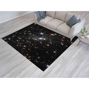 Tapis imprimé NASA First Deep Field : Design de paysage luxueux du télescope spatial, tapis en velours - Product Image 1
