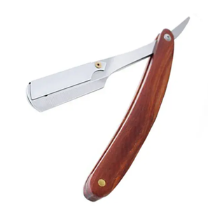Haute qualité professionnel barbier en acier inoxydable rasage rasoir hommes précision toilettage outil manche en bois coupe-gorge visage Salon - Product Image 3