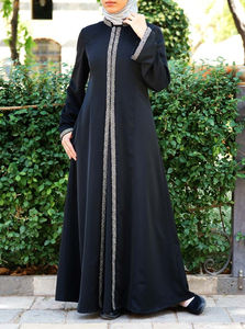 Parche de flores en el pecho/hombro, diseño de abaya de alta calidad, el mejor diseño elegante, Abaya, diseños para niñas y mujeres, novedad de 2022 - Product Image 4