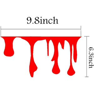 Calcomanía de Vinilo para Auto con Diseño de Sangre Fluida Roja, Divertida y Terrorífica - Regalo Promocional - Product Image 5