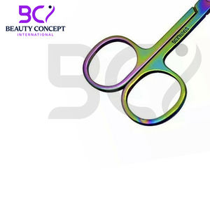 Produit antidérapant durable Poignée multicolore Conception personnalisée Ciseaux à ongles à cuticules en acier inoxydable imprimés à la main - Product Image 4