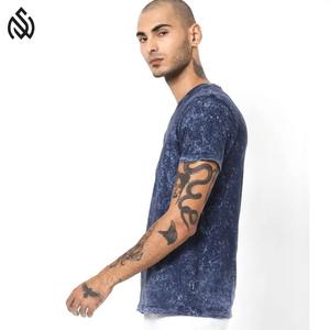 Camiseta lavada con ácido para hombre, camiseta de gran tamaño en blanco de algodón pesado, Camiseta de algodón 100% para hombre - Product Image 4