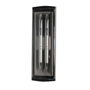 Ensemble stylo et crayon argentés - Product Image 1