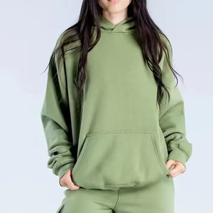 High Quality Custom Blank Oversized Dropped Shoulder <b>Hoodie</b> Thick Ribbed Trims Soft Combed Cotton <b>Fleece</b> <b>Hoodie</b> - Product Image 4