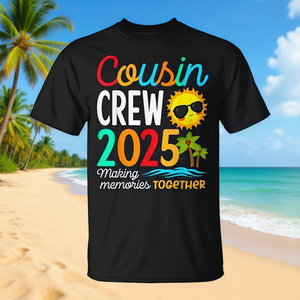 T-shirt assorti pour la famille Cousin Crew, vacances d'été 2025, voyage à la plage - Product Image 3
