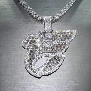 Colgante de diseño de Hip Hop de plata 925 de lujo con diamante de moissanita y bolsa de dinero helado joyería de fiesta personalizable - Product Image 3