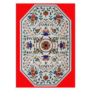 Table de salle à manger de luxe en marbre fait main - Product Image 1