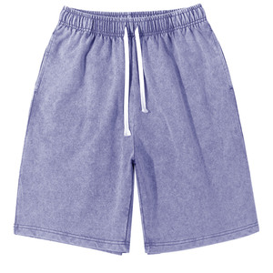 Streetwear Vintage Sun Faded Acid Wash Shorts Heavyweight Cotton Men Gym Sport Fitness Jogging Cotton Running Workout gym wear - Product Image 2