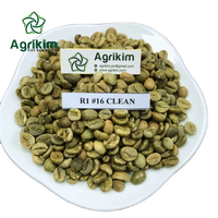 Grains de café vert Robusta Grade 1, tamis 16, certifié ISO 22000, CAU DAT-LAM DONG, origine Vietnam, prix de gros, meilleure qualité