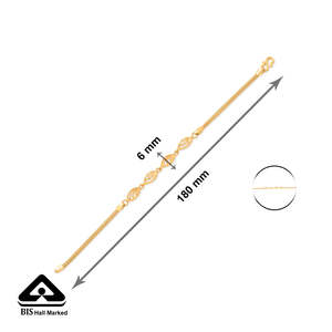 สร้อยข้อมือแฟชั่นทองคำแบบยืดหยุ่นพร้อมจี้เชื่อมต่อ - Product Image 6