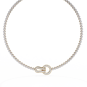 "18k Gold Lab Grown Diamond <b>Necklace</b> for Ladies" - Product Image 3