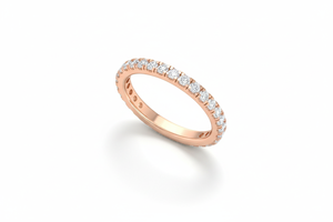 แหวนทอง 14K ประดับเพชร สื่อถึงรักนิรันดร์ |   เพชรทรงบริลเลียนต์ 0.74 กะรัต - Product Image 3