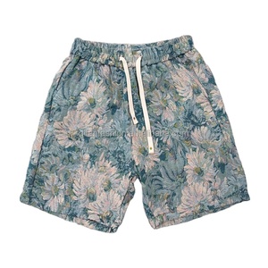 Shorts de sport mi-longs pour hommes, personnalisables en gros, 100% coton tricoté, en tissu éponge, avec cordon de serrage, décontractés, logo imprimé, séchage rapide - Product Image 1