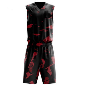 Ensemble de maillot et short de basket-ball pour hommes, respirant, léger, à séchage rapide, vêtements de sport athlétiques pour entraînement d'équipe et match - Product Image 1