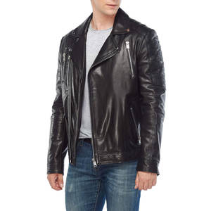 Chaqueta de cuero de vaca auténtica 100% de alta calidad para hombre, cuello levantado, temporada de invierno, tela no tejida de lona, diseño de calle principal - Product Image 4