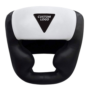 Protector de Cabeza de Boxeo de Alta Calidad, Diseño Transpirable de Cuero PU, Ajuste Seguro, Personalizable para Sparring, MMA/Kickboxing - Product Image 1