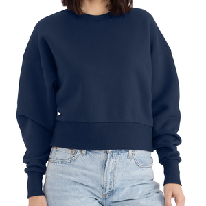 Sudaderas de mujer, venta al por mayor, sudaderas con estilo y Sudadera con capucha de lana Terry, sudaderas con capucha de cuello redondo de gran tamaño para mujer - Product Image 1