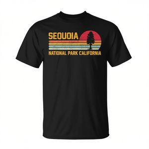 T-shirt promotionnel pour les amateurs de randonnée du parc national de Sequoia en Californie - Product Image 2