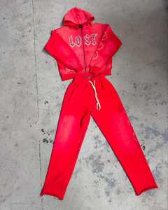 Sweat-shirt à logo personnalisé pour hommes, pantalon de survêtement à capuche, survêtement lourd délavé à l'acide, survêtement 100% coton découpé et cousu - Product Image 4