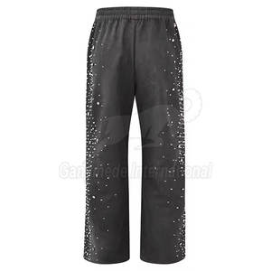 Pantalones Deportivos con Pedrería al por Mayor, Pantalones Deportivos Personalizados con Cristales de Moda en Venta - Product Image 2