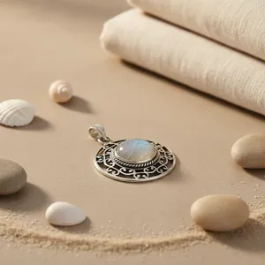 Collier pendentif en diamant et perle plaqué rhodium platine pour femmes - Chaîne en argent 925 - Or 18 carats - Product Image 1